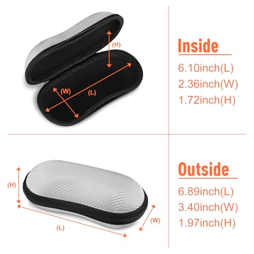 Image of FINTIE Sunglasses Case, Hard EVA Shell Shockproof Sport Glasses Case with Metal Carabiner Travel Zipper Eyeglasses Holder