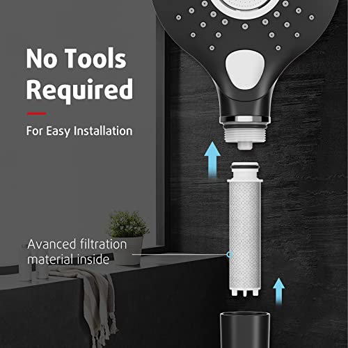 Rainsworth Replacement Filter for Shower Head(H36807) 3 Packs, PP Cotton and Activated Carbon Composite Fibre, Softens Hard Water, Removes Chlorine and Fluoride