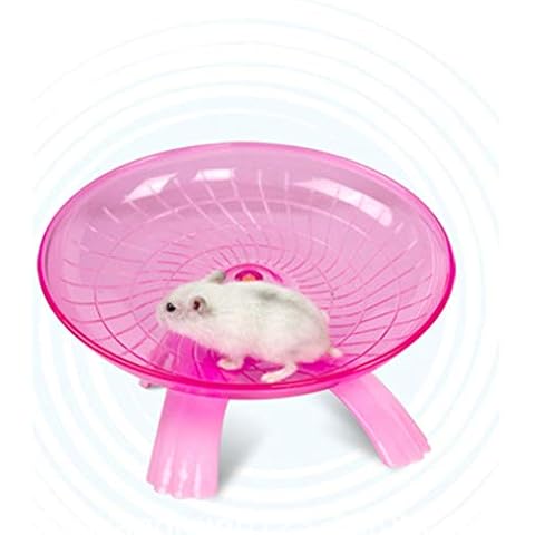 LAARNT 18cm Pink flying saucer hamster running wheel, pet toy flying saucer running disk, pet toy, easy to install Cover