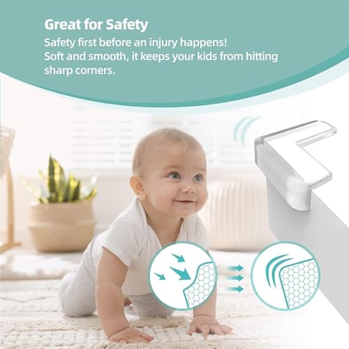 Image of Shivstor 3 PCS Corner Protector for Sharp Edges Transparent Baby Proofing Guards Soft Silicone & PVC Table Corner Protectors for Kids, Bed, Furniture Edge Protection Child Safety Bumper (3PCS)