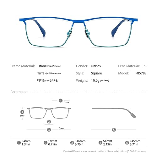 Image of FONEX Colorful Pure Titanium Glasses Frame Women Retro Round Eyeglasses