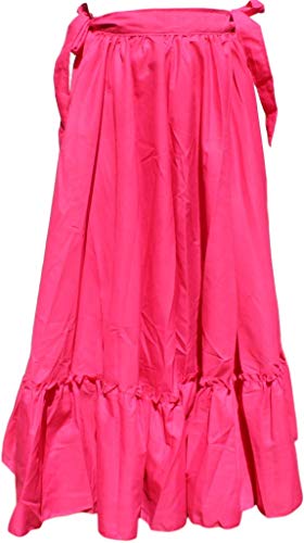 Trade MX Folkloric Mexican, Flamenco, Bomba y Plena and Belly Dance Skirts for Women and Girls (Choose Size and Color) Pink2