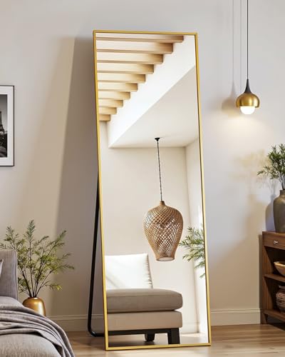 Suidia 58x18 in Full Length Floor Mirror with Aluminum Frame