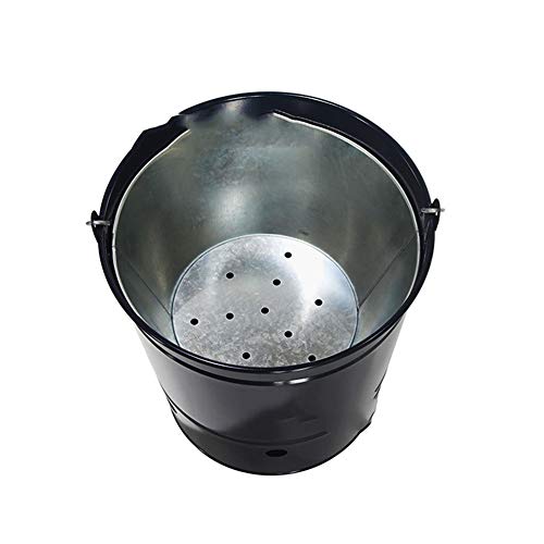 Barbeque Eimer im Freien tragbaren Mini-Grill Fass, Kraftstoff Bowl & Grill mit Griff,Schwarz