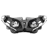 Mallofusa Motorcycle Front Headlight Headlamp Assembly Compatible for Yamaha YZF R1 2013 2014 Clear Lens