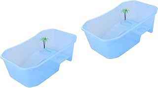 POPETPOP 2 Pçs Pequeno Tanque De Tartaruga Terrário Para Répteis Tanque De Répteis Terrário De Répteis Terrários De Plástico Tanque De Peixes Tanque Aberto De Tartaruga Caixa De