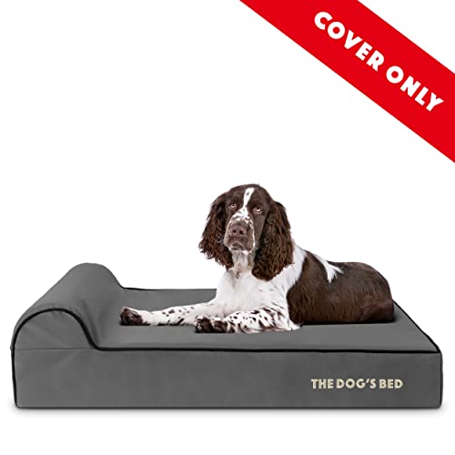 Replacement-Outer-Cover-Cover-ONLY-NO-Bed-for-The-Dogs-Bed-Washable-Oxford-Fabric-Large-40-x-25-x-6-Grey-with-Black-Piping - Cucciolini Doodles   Replacement-Outer-Cover-Cover-ONLY-NO-Bed-for-The-Dogs-Bed-Washable-Oxford-Fabric-Large-40-x-25-x-6-Grey-with-Black-Piping