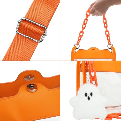 Image of Clear Bag Stadium Approved, Small Crossbody Bag for Concerts Sports Events, Clear Clutch Purses for Women