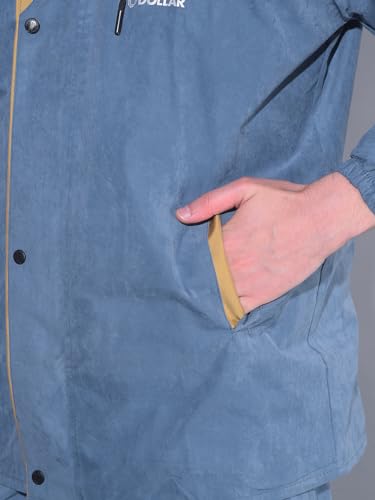 Image of Dollar Rainguard Men's PVC Full Sleeve Solid Reversible Sporty Raincoat Set With Adjustable Hood and Pocket