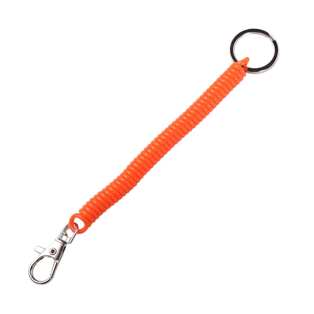 Elastic Ropes Retractable Coil Springs Keychain, Anti-lost Key Chain Holder Clasp for Keys Wallet Cellphone and Other