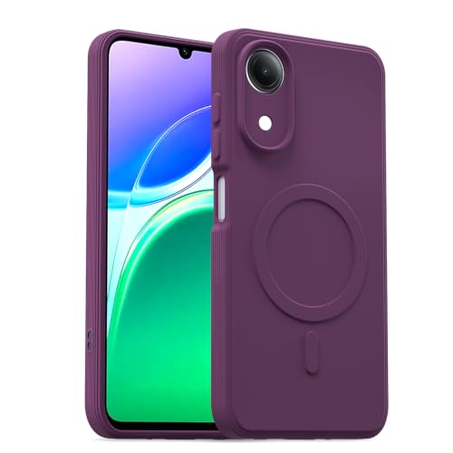Image of Outlouders Back Cover for Vivo T5e | Soft Matte Silicone | Slim Fit | Magnetic-Safe Logo Design (Magnetic-Safe Not Compatible) | Shockproof | Camera Protection Bumper Case (Purple)