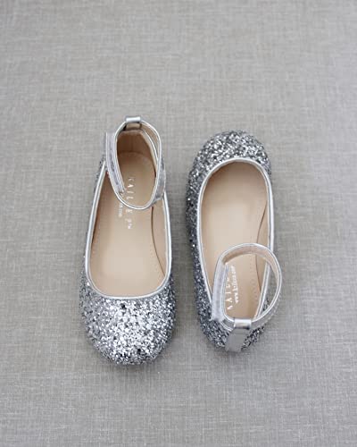 Rock Glitter Ballet Flats with Detachable Ankle Strap4
