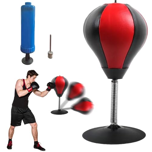 DAJASD Punchingball Tisch mit Federn, Tisch Boxsack mit Saugnapf, Federn und Luftpumpe, Boxbirne Schreibtisch, Büro Punching Ball fürs Büro & Homeoffice für Kinder Und Erwachsene(Rot-Schwarz) DAJASD Punchingball Tisch mit Federn, Tisch Boxsack mit Saugnapf, Federn und Luftpumpe, Boxbirne Schreibtisch, Büro Punching Ball fürs Büro & Homeoffice für Kinder Und Erwachsene(Rot-Schwarz)