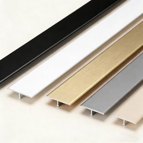 Perfil De Transición Para Suelo Y Perfil Suelo Puerta De Aluminio, 3x90cm Tira De Transición Autoadhesivo Para Laminado Y Baldosa, Tapajuntas Decorativa Metalizada(White,3pcs*90 * 2cm)