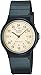 Casio Men's Classic Analog MQ24-9B Black Resin Quartz Watch with Beige Dial
