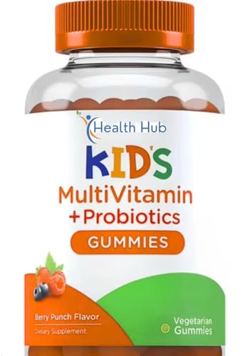 Health Hub Kids Multivitamin + Probiotics Gummies Berry Punch Flavor Vegetarian Dietary Supplement