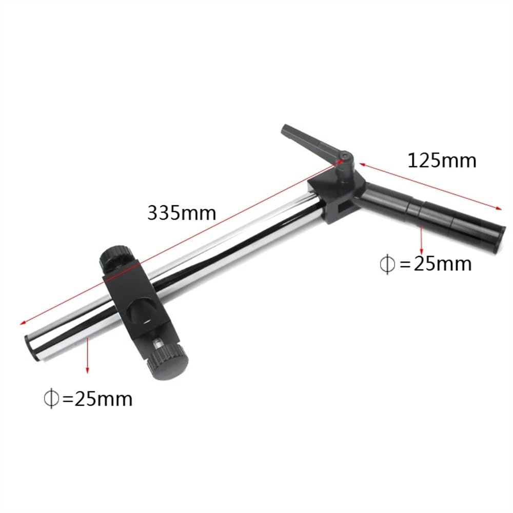 Mikroskop-Zubehör-Kit Industrie Binokular Trinokular Mikroskop Kamera Ständer Halter Arm Halterung 76mm Universal 360 Rotierenden Wartung Werkbank Mikroskopische Objektträger(Size:White A)