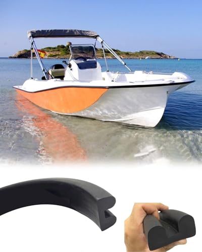 Bordure en caoutchouc flexible pour protection de coque de bateau, empêche les rayures et les...