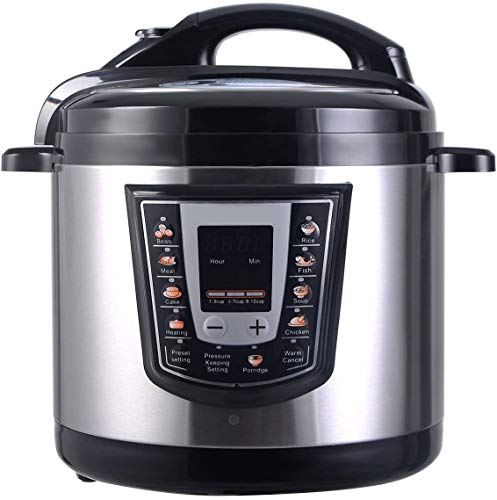 Giantex 1000 Watt 6-quart Electric Pressure Cooker Brushed Stainless Steel
