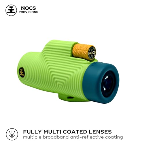Nocs Provisions Zoom Tube 8x32 Monocular, 8X Magnification Telescope, Bak4 Prism, Wide Field of View for Bird Watching, Backpacking & Wildlife Viewing - Chartreuse Green