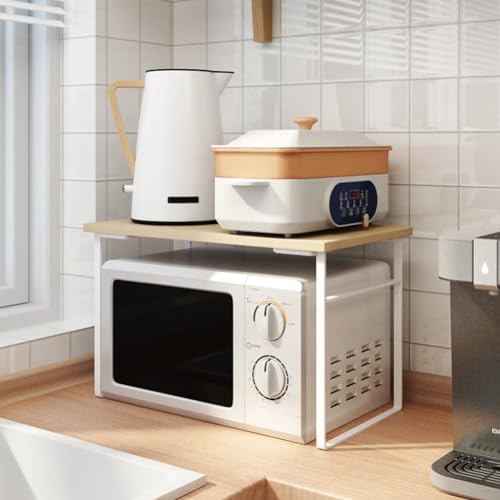Support micro-ondes robuste charge 44 lbs avec double niveau de rangement - 5