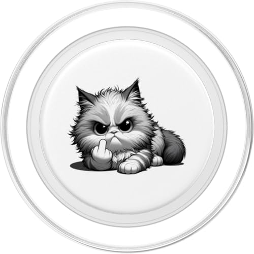 Chat Drôle Doigt d'Honneur Sarcastique Impertinent PopSockets PopGrip pour MagSafe – vue 2