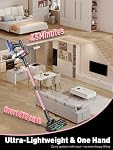 Cordless Vacuum Cleaner,45Kpa Vacuum Cleaners for Home,45min Runtime Rechargeable Stick Vacuum with LED Display,Anti-Tangle & 3 Speed Settings,8 in 1 Lightweight Vacuum for Hard Floors Carpet Pet Hair