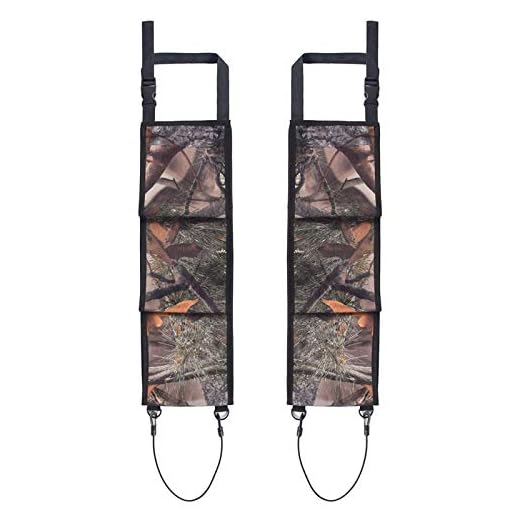 FAVORGEAR Seat Back Gun Racks, Camo Gun Sling Bag for Cars Truck SUV Drivers Tote 3 Long Guns, Outdoor Camouflage Front Seat Weapon Safety Carrying Case Organizer Holder for Hunting Rifles Shotguns