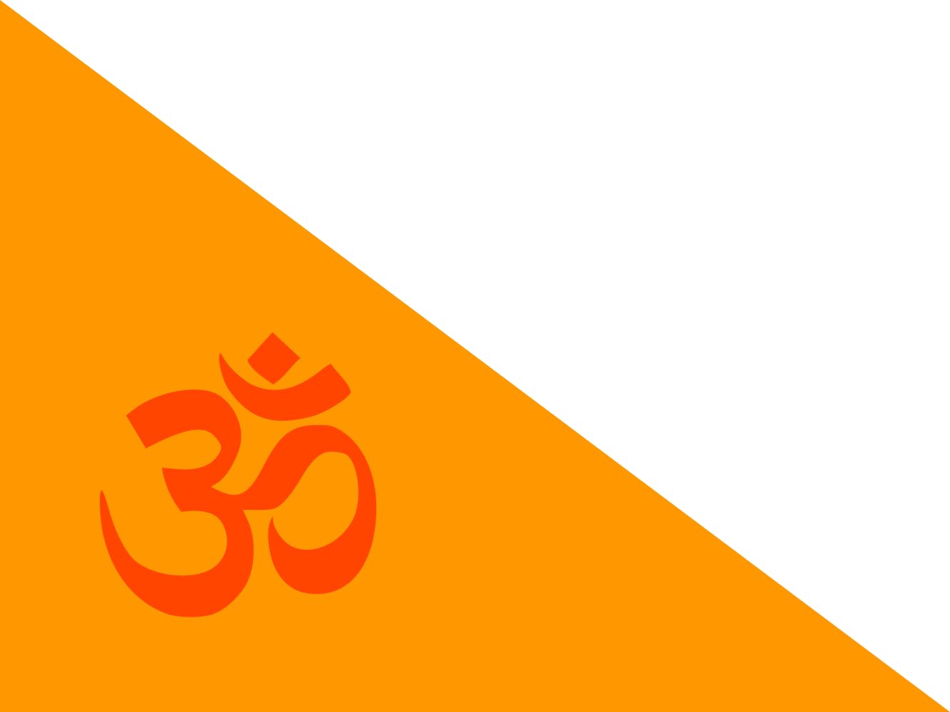 Drapeau hindou grand format en tissu résistant pour extérieur et fêtes