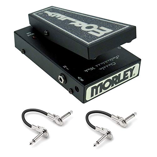 Morley 20 20 Mini Classic Switchless WAH Pedal with 2x 6  Pro Phone to Phone (1 4 ) Cables Bundle
