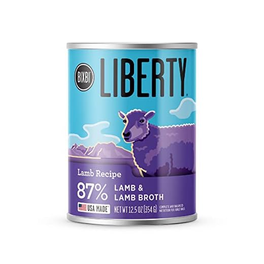 BIXBI Liberty Grain-Free Canned Wet Dog Food, Lamb Recipe, 12.5 oz. Cans (Pack of 12)