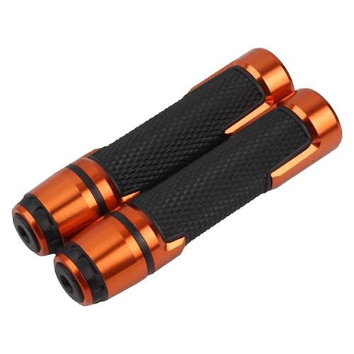 Poignées de guidon CNC 22mm orange antidérapantes pour moto et fatbike