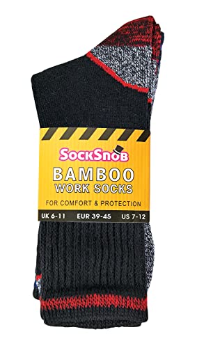 Mens Anti Sweat Moisture Wicking Summer Bambou Work Socks for Steel Toe Boots2