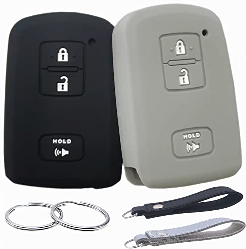 Coque de clé silicone compatible Toyota C-HR Prius V - Boîtier protection 3 boutons