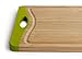 Neoflam Flutto Bamboo, BPA-Free Lifetime Replacement Heavy Duty Cutting Juice Groove, Organic Wood Butcher Block and Wooden Carving Board for Meat and Chopping Vegetables, 11 inch Green