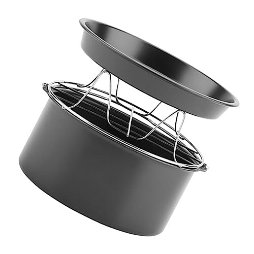 ELAYARD Accesorios Para Freidora De Aire De Molde Para Pastel y Pizza Estante De Vapor Utensilios De Cocina Para Hornear Inoxidable