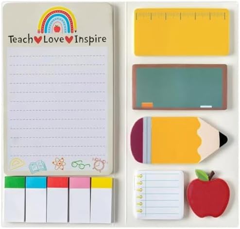 Teacher Sticky Notes Set, 440 Sheets, Teaching is A Work of Heart...