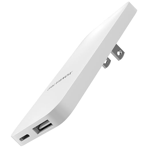 Type C Flat Wall Charger, Galvanox Ultra Slim (Multi-Port Power Adapter) for iPhone 13/14/15/16 iPhone 17 Pro/Max and Samsung Galaxy Models, 20W Fast Charging Outlet Plug (Dual USB-C USB-A)