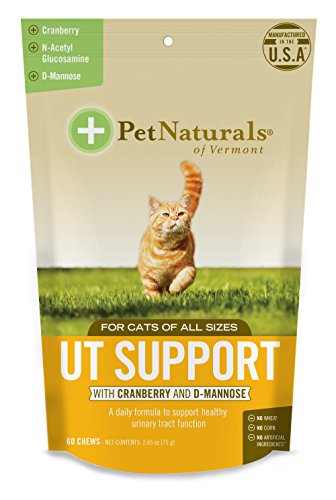 Pet Naturals of Vermont  Soporte UT para Gatos, suplemento de tracto urinario, 60 masticables de tamaño de mordida