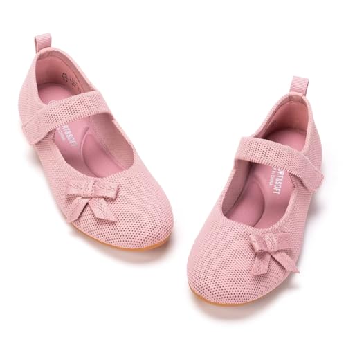 Frank Mully Girls Dress Shoes Mary Janes Girl Flats Slip On Ballet Flat Party School Shoes With Bow Toddler/Little Kid/Big Kid Pink thumb #5