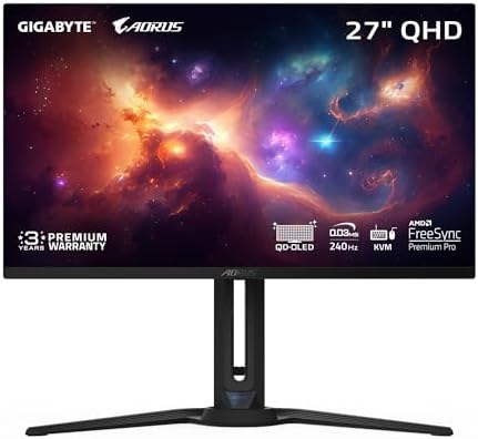 GIGABYTE - AORUS FO27Q2 (SA) - 27" QD-OLED Gaming Monitor - QHD 2...