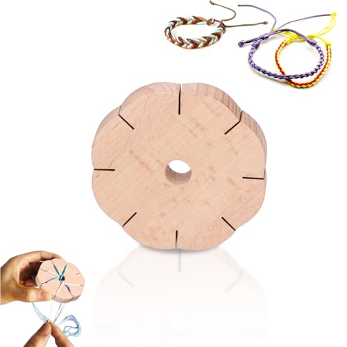 Disque Kumihimo 8 Fentes, Bracelet Disque à Tricoter, Disque De Cordon De Perles Rond Kumihimo Pour Panneau De Tissage Tressé Pour Bracelet à Bricoler...