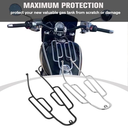 CHIFUN Fuel Tank Luggage Rack Gas Tank Protection Guard Compatible with BMW R18 2020-2023 / R18 Classic 2021-2023 Black Steel Motorcycle Front Shelf Bracket - Thumbnail 3