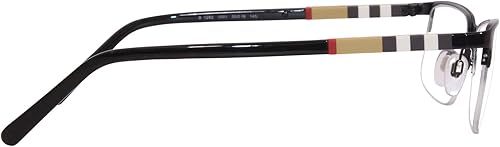 Miniatura 3 de Burberry BE 1282 1001 - Lentes semicirculares de metal paladio negro de 2165in Paladio Negro 55-18-145