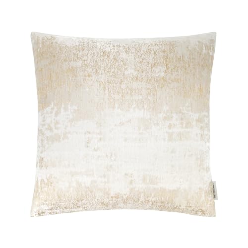 THE-TINOART Sparkling Gold and Beige Modern Farmhouse Throw Pillow Covers 22x22, Luxury Cream Jacquard Pillow Covers for Living Room Sofa Bedroom Decor Accent Chair