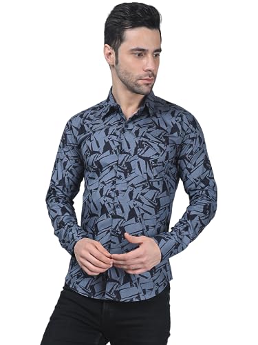 Image of TB Trybuy.in Glam-Tribal Men's Printed Full Sleeve Casual Linen Shirt