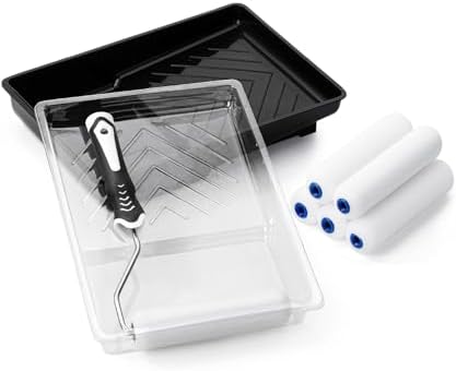 Bates- Paint Roller Kit, 9 pcs, 6-Inch Foam Paint Roller Tray, Pa...