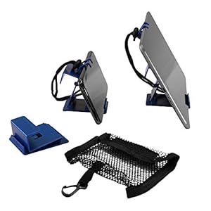 The SkyClip+ Phone & Tablet Holder for Air Travel, Home and Office Use – Inflight Phone Mount & Stand Compatible with iPhone, Android, Kindle and Tablets – Ultimate Travel Accessory (Blue)