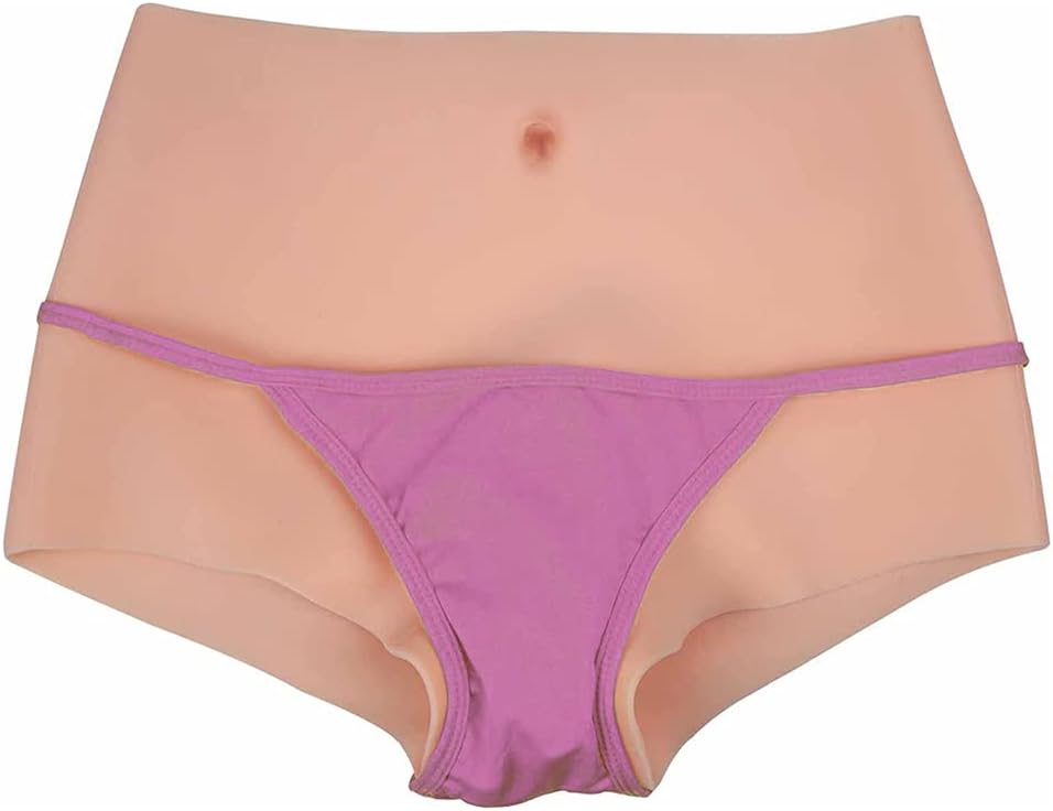 Silicone Vagina Panties Hiding Gaff Boxer Briefs Fake Pussy Underwear Butt Shaper Lifter for Shemale Cosplay(Size:Upgrade,Color:Color 2)