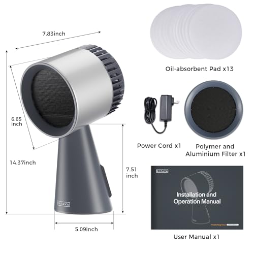 Image of Empava Portable Range Hood for Cooking, 3-Speed | Desktop Kitchen Exhaust Fan with Large Caliber and Oil Collection Cup for Indoor & Outdoor, RV, 13xFume Filters